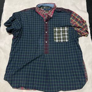 Men's RALPH LAUREN Red White Green Plaid Oxford Shirt xLarge